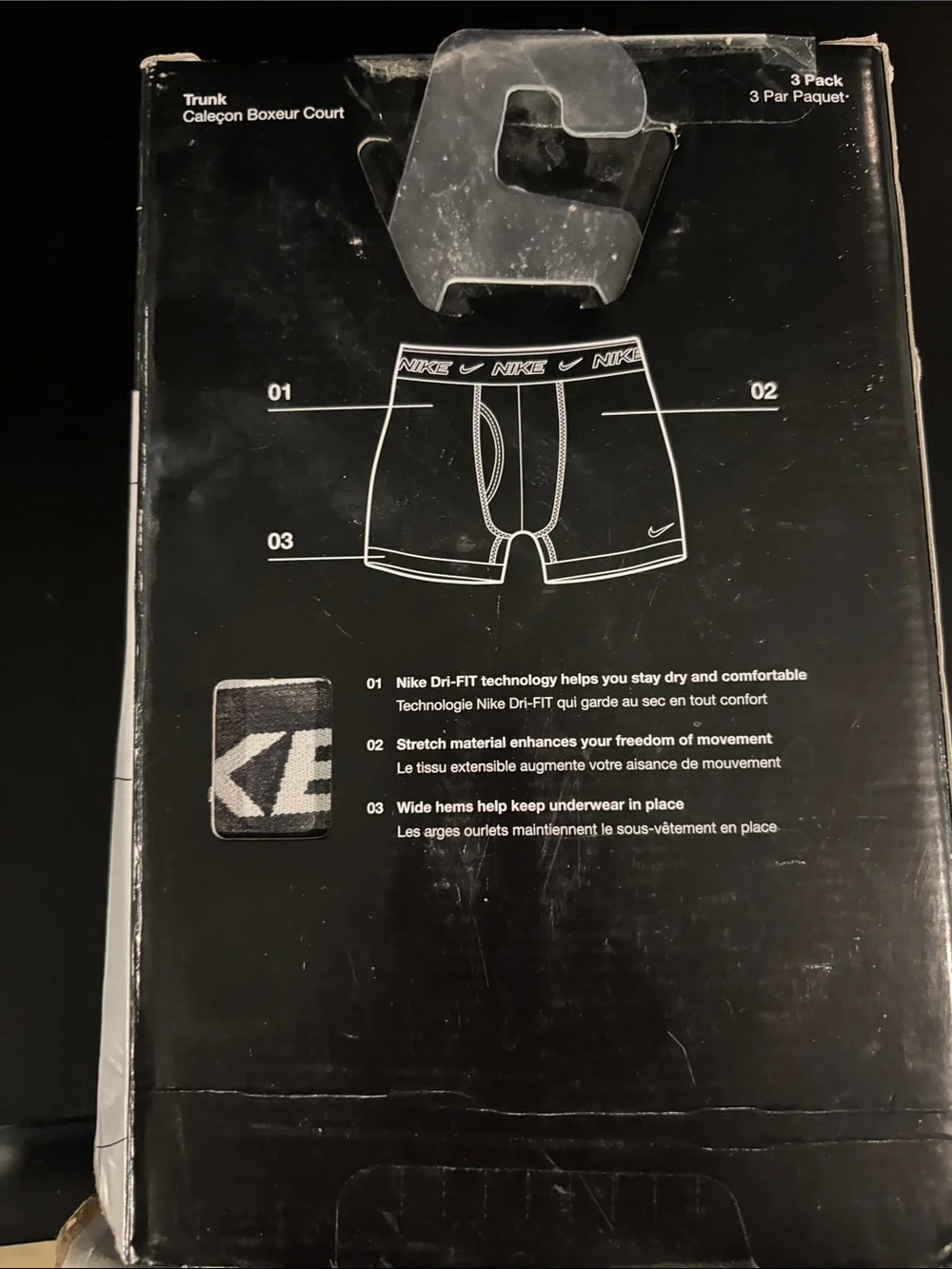 Nike Dri-FIT Essential Cotton Stretch Boxer Briefs - Black/Blue/Gray